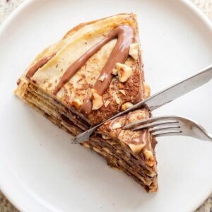Gluten Free Chocolate Hazelnut Crepe Cake