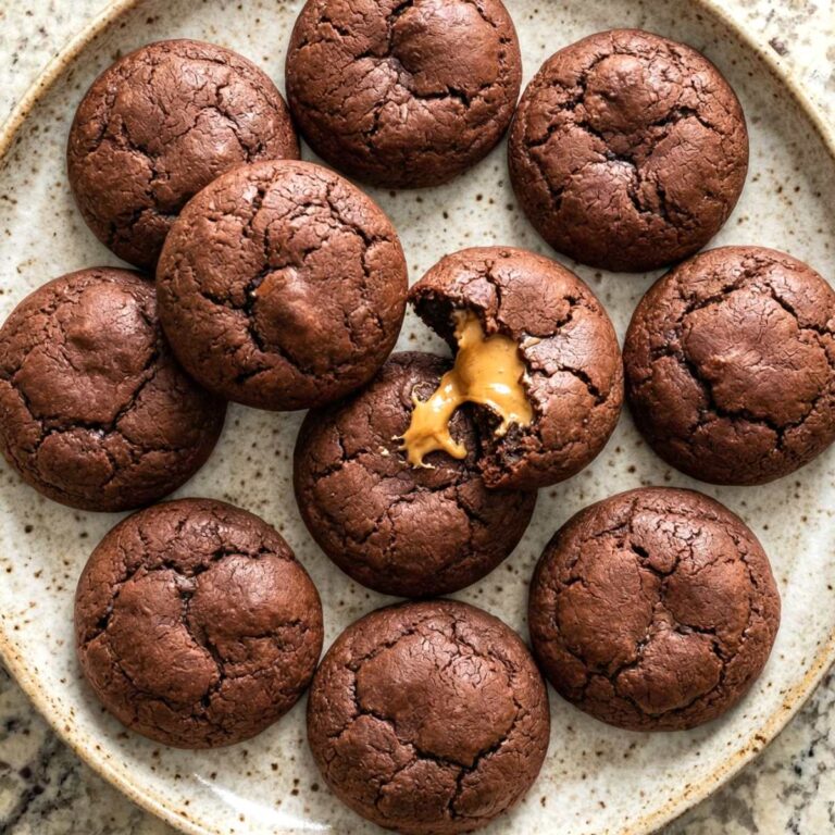 Gluten Free Chocolate Peanut Butter Lava Cookies