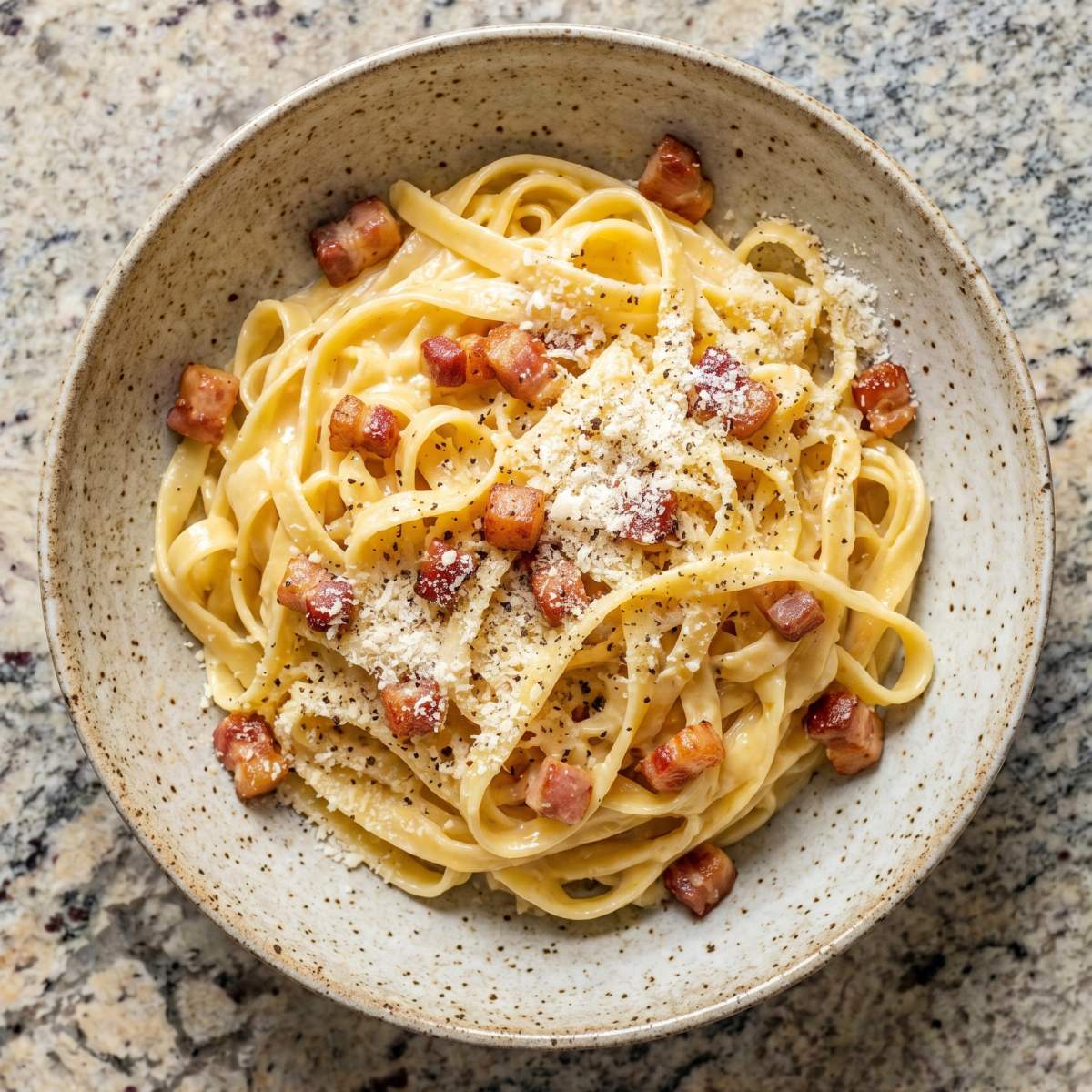 Gluten Free Fettuccine Carbonara