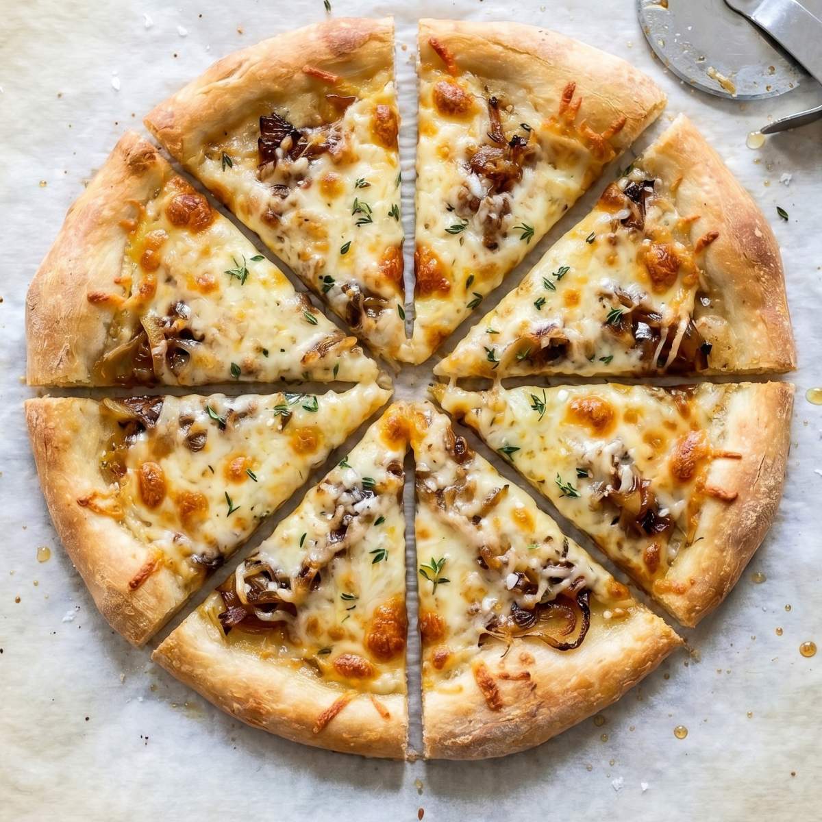 Gluten Free French Onion Soup Pizza