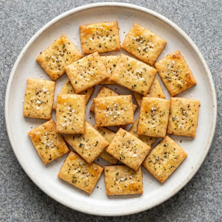 Gluten Free Garlic Butter Herb Crackers