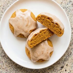 Gluten Free Iced Pumpkin Cookies