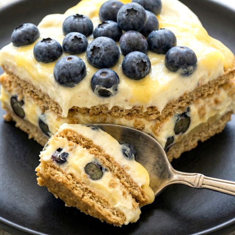 Gluten Free Lemon Blueberry Icebox Cake