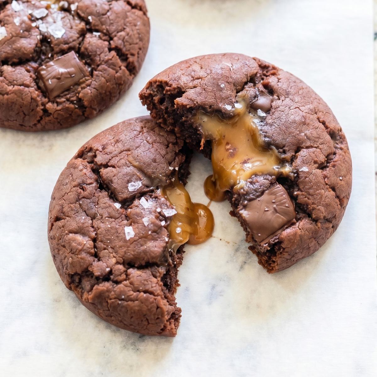 Gluten Free Miso Caramel Chocolate Cookies