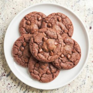 Gluten Free Mochi Stuffed Chocolate Cookies