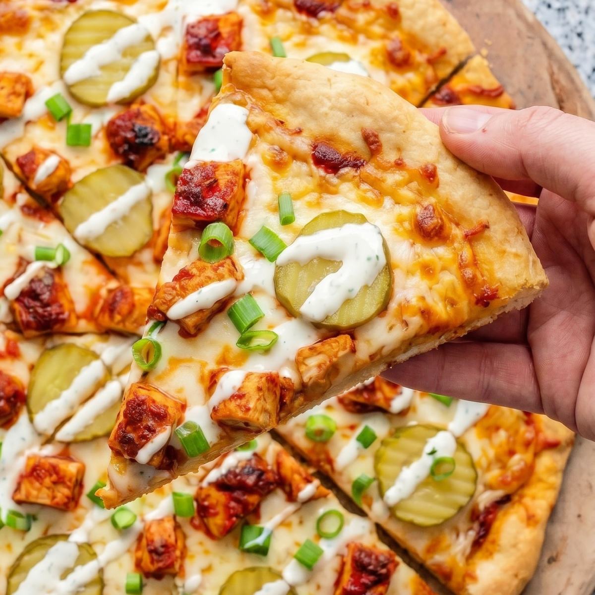 Gluten Free Nashville Hot Chicken Pizza