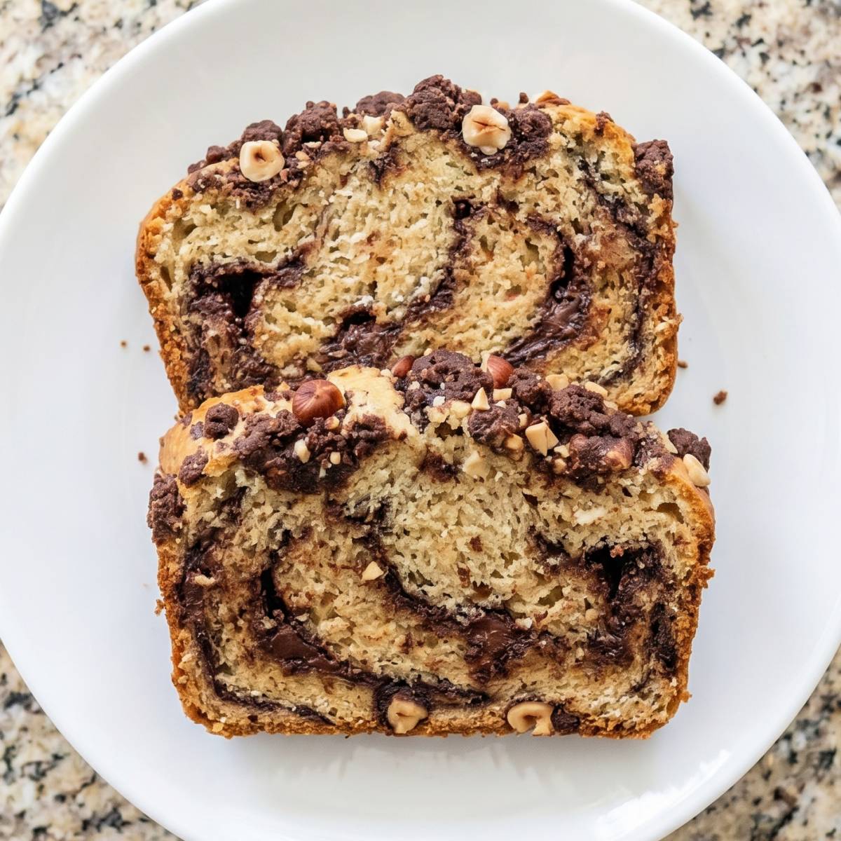 Gluten Free Nutella Crumble Swirl Bread