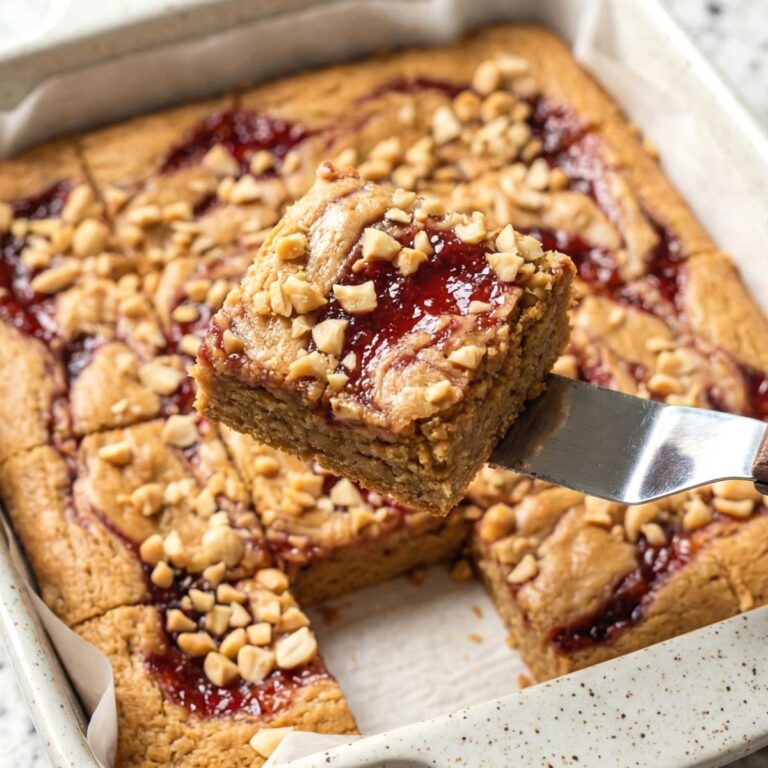 Gluten Free Peanut Butter & Jelly Blondies