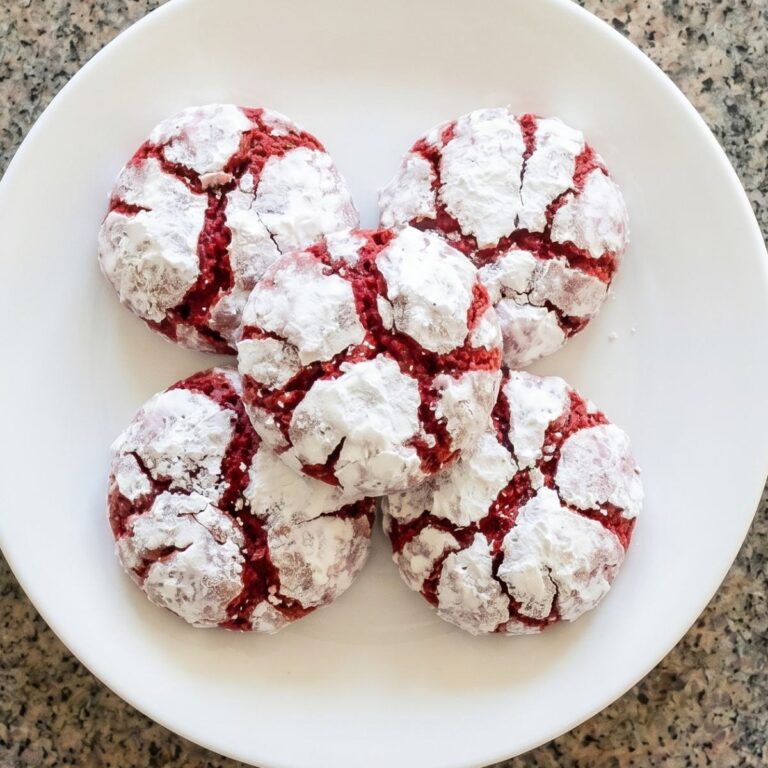 Gluten Free Red Velvet Crinkle Cookies
