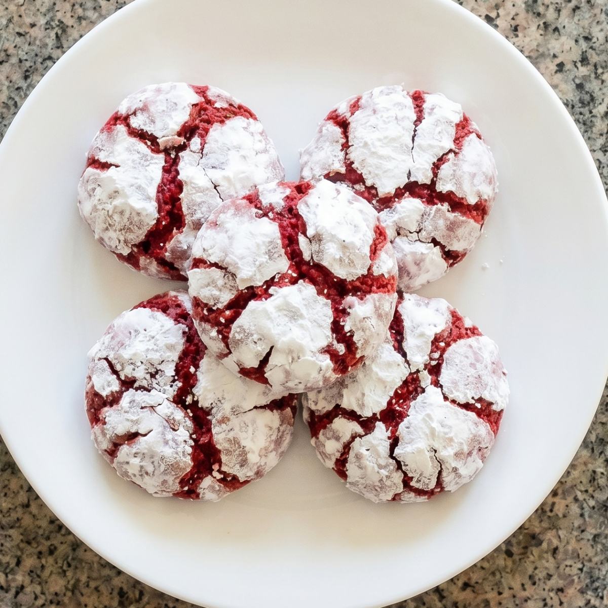 Gluten Free Red Velvet Crinkle Cookies
