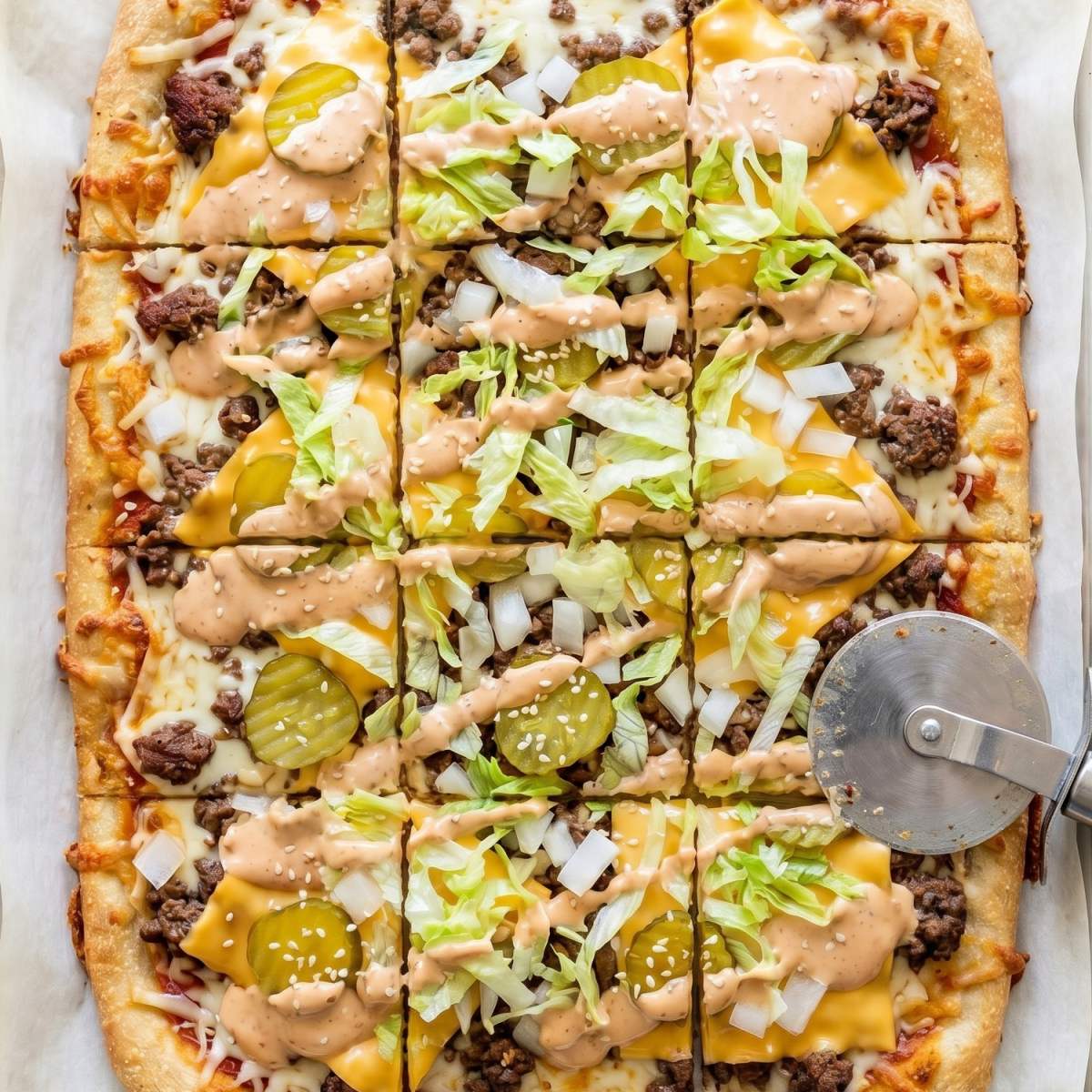 Gluten Free Smash Burger Pizza