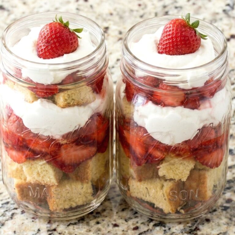 Gluten Free Strawberry Shortcake Jars