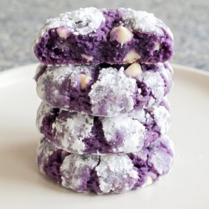 Gluten Free Ube Crinkle Cookies