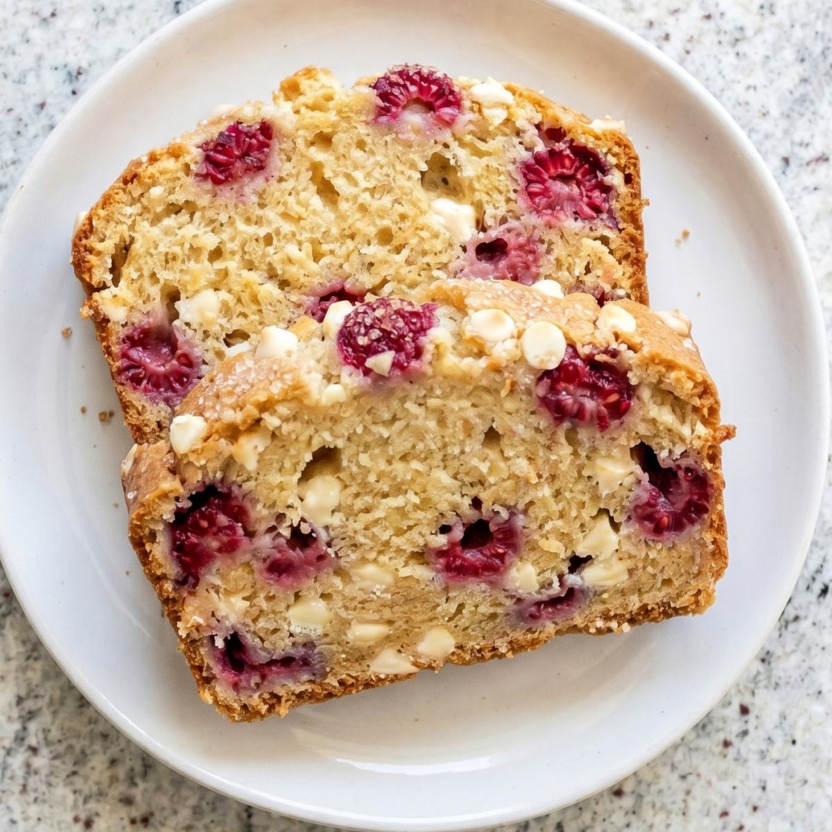 Gluten Free White Chocolate Raspberry Cookie Bread